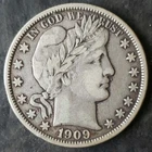 1909 O 50c Barber Silver Half Dollar