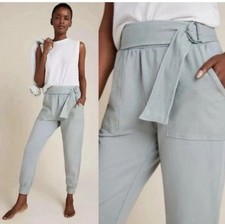 Anthropologie  Saturday Sunday Sydney Blue Belted Jogger Pants Size Small