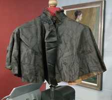 Antique Black Victorian Cape Perfect for Design, Costume, or Wear