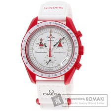 Omega Swatch x Omega Mission to Mars Ceramic Nylon Men's Watch From Japan