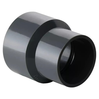 Sch 80 PVC 4'' x 3'' Bell Reducer Coupling Socket x Socket Gray NSF Compliant