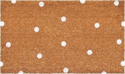 oway Mills 112182436 White Polka- Dots Doormat 24'' x 36''