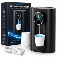 Automatic Mouthwash Dispenser Touchless 18.26oz Wall Mount Rechargeable Magnetic