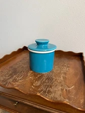 Sweese butter bell/butter crock in aqua blue