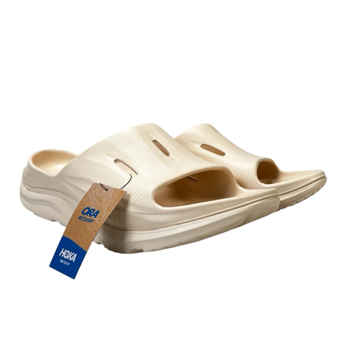 Hoka Ora Recovery Slide 3 Sandals White Unisex Size M9/W11 Off White Cream HOKA Unisex Ora Recovery Slide 3 White/White Sandals - Free  main image 2