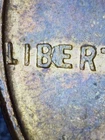 1957 D Wheat Penny Cent Mint BIE Die Error Die Chip Between B And E in Liberty