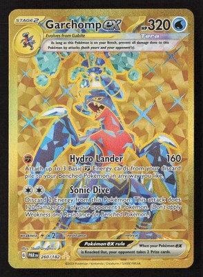 Garchomp ex Hyper Rare Holofoil PAR 260/182 NM Pokemon TCG