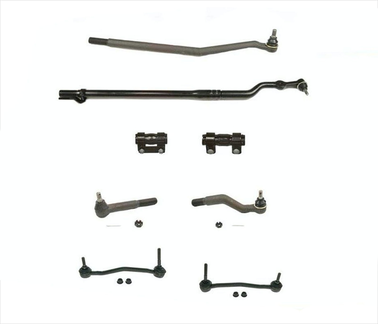 For 4 Wheel Drive Ford F250 4x4 Super Drag Link Tie Rod Sleeve Stabilizer 8Pc