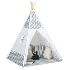 HOMCOM Tente de jeu pour Enfant 120x120x155cm Blanc
