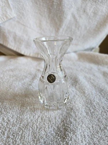 Vintage Waterford Crystal 4” Alana Violet Bud Vase IRELAND Original Label
