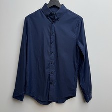 Express Men’s Dress Shirt Small Button Down Blue Slim Fit Casual Long Sleeves