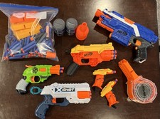 Nerf Gun Lot Bundle Guns 6 GUNS, Extra Darts,...