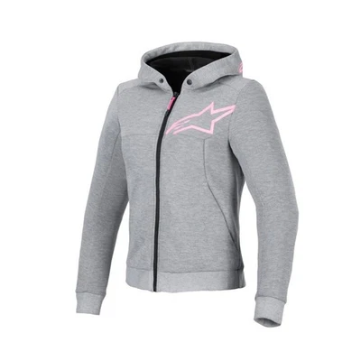 Alpinestars WOMENS CHROME V2 SPORT HOODIE GRAY HEATHER FLURO-PINK MEDIUM - image 1 of 2
