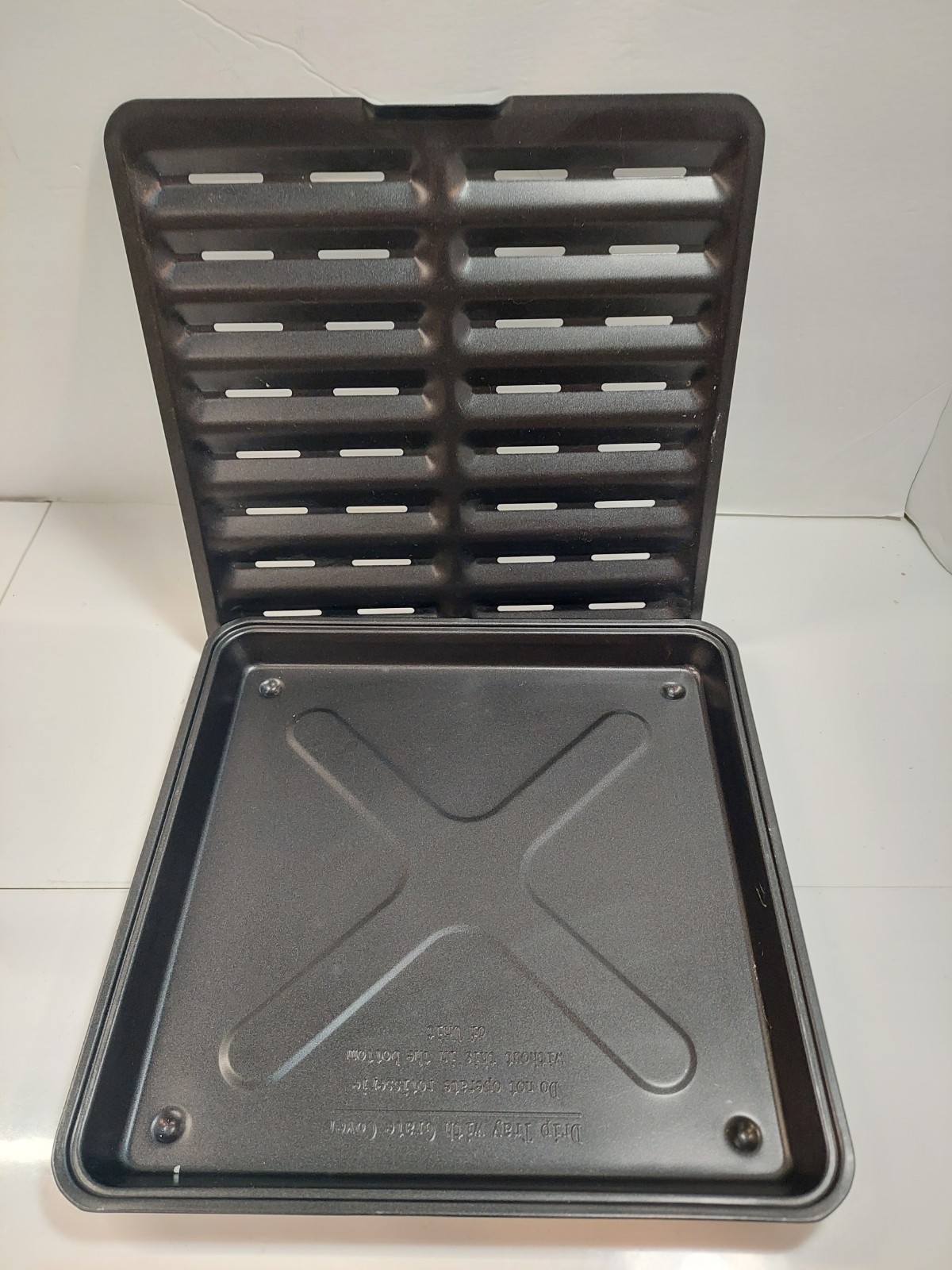 Ronco Showtime Rotisserie BBQ 4000 5000 Drip Tray Pan W/ Grate Replacement Parts