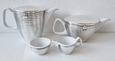 2 tolle WMF Warmhaltekannen mit Milch & Zucker - Design um 1950 - Bienenwabe