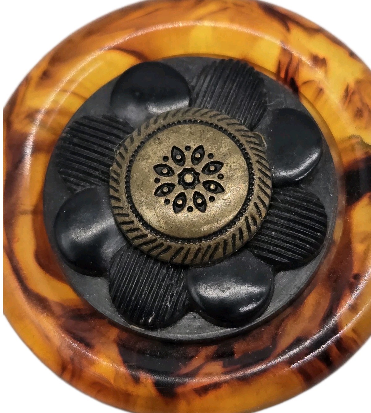 Vintage Tortoiseshell Button Mixed Assemblage Lap… - image 2