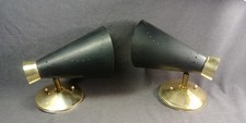2 Black Mcm Adjustable Wall Sconce Industrial Spot Light Oval Vent Hole Vintage 2 Black Mcm Adjustable Wall Sconce Industrial Spot Light Oval Vent Hole Vintage