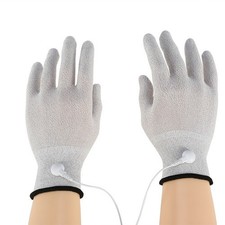 1 Pair Conductive Massage Electrode Gloves for Therapy Hand Massager Instrument
