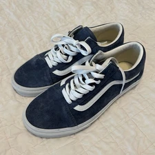 VANS OLD SKOOL Sneakers Pig Suede Vintage Indigo 9 10.5 Blue