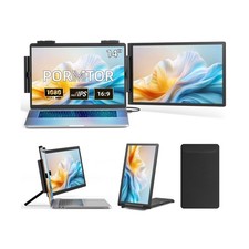 Pornitor 14" FHD Laptop Screen Extender Monitor Portable Dual Screen