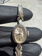 OMEGA Vintage Women’s Oval Swiss Made Manual Mechanical Silver Dial Bracelet