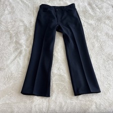 Vintage Levis Action Slacks Pants Men 36x29 Blue 100 Dacron Polyester Retro