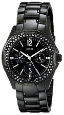 Guess Womens Black Rock Multifunction Metal Bracelet Watch G12543L