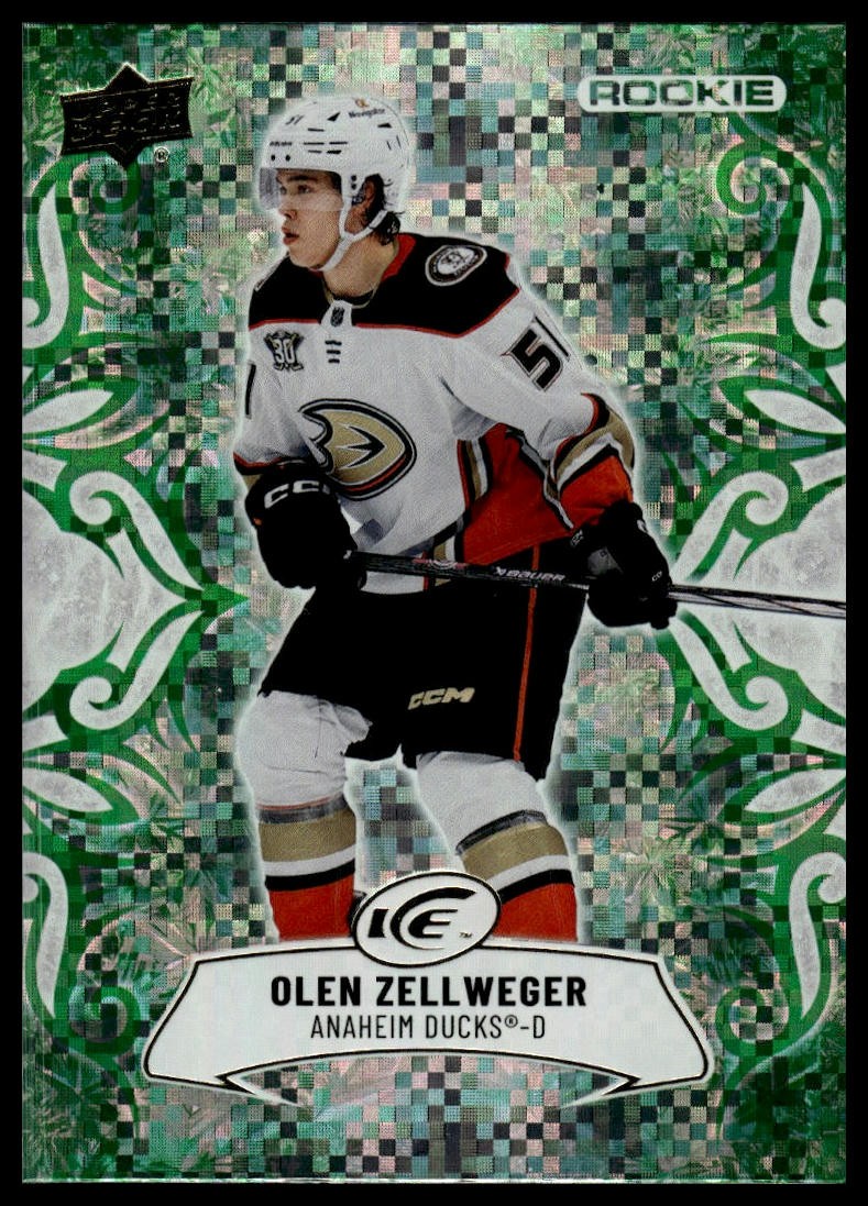 2024-25 Upper Deck Ice #103 Olen Zellweger Emerald Green