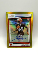 2022 Jerome Ford Panini Score Rookie Auto Gold Zone /50 Card #333 Commanders
