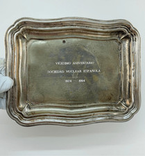 J. Perez Fernandez 20th Anniv. Spanish Nuclear Society Sterling Silver 925 Tray