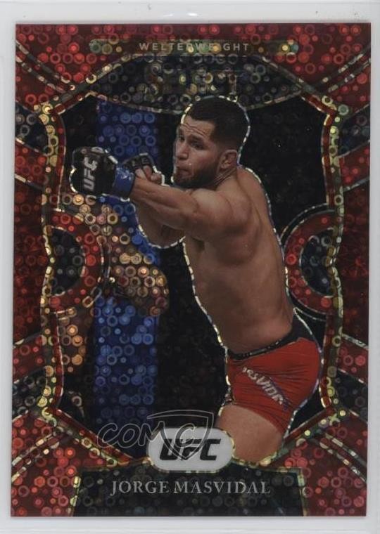 2021 Panini Select UFC Concourse Red Disco Prizm 194/199 Jorge Masvidal #55 1b4h