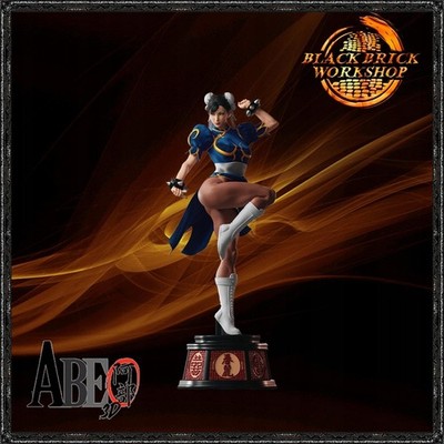 Chun-Li UNPAINTED Abe 3D - 1/24 (75mm) Scale (SFW ) 3D Print