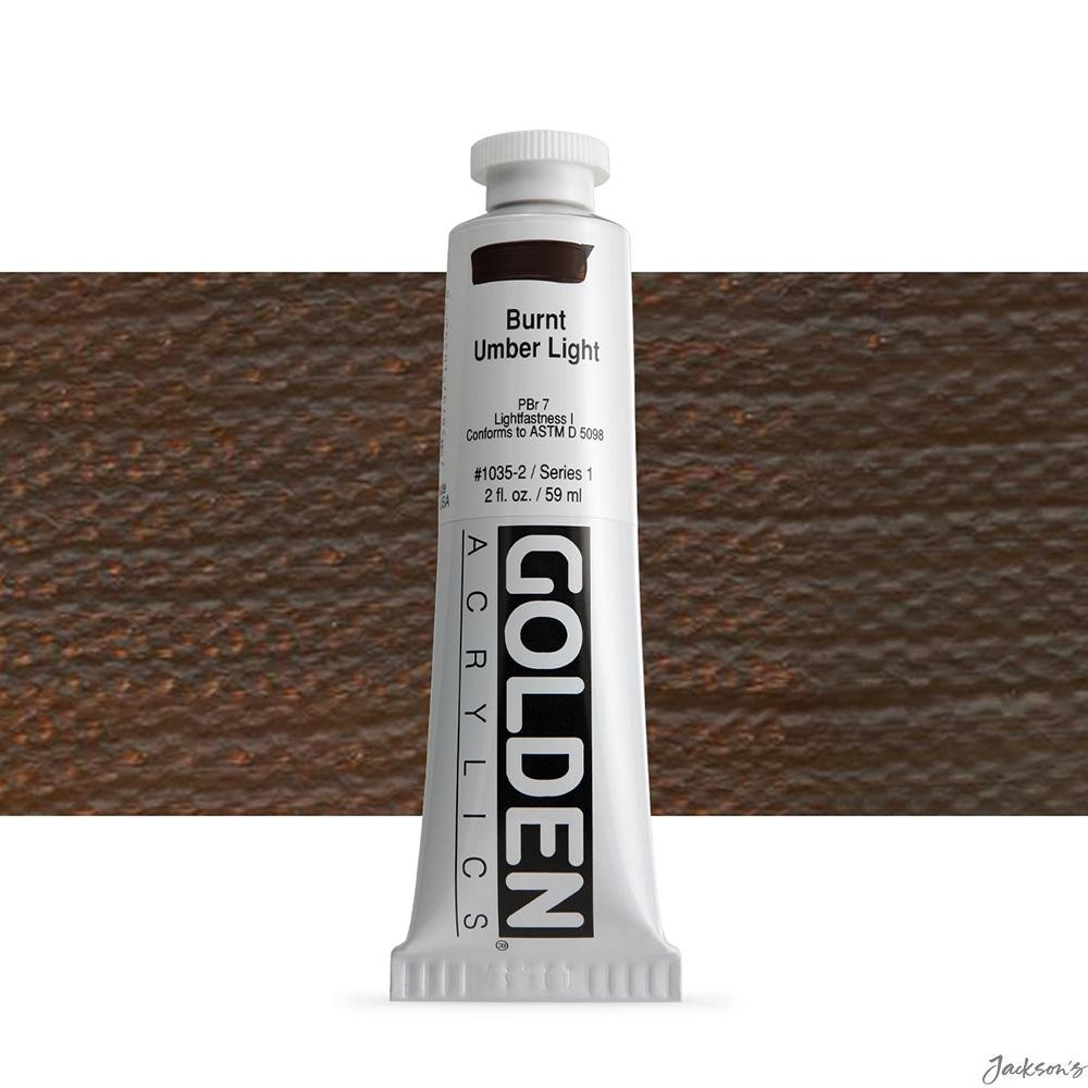 Golden Heavy Body Acrylic Paint 59ml Tube Burnt Umber Light For Artists