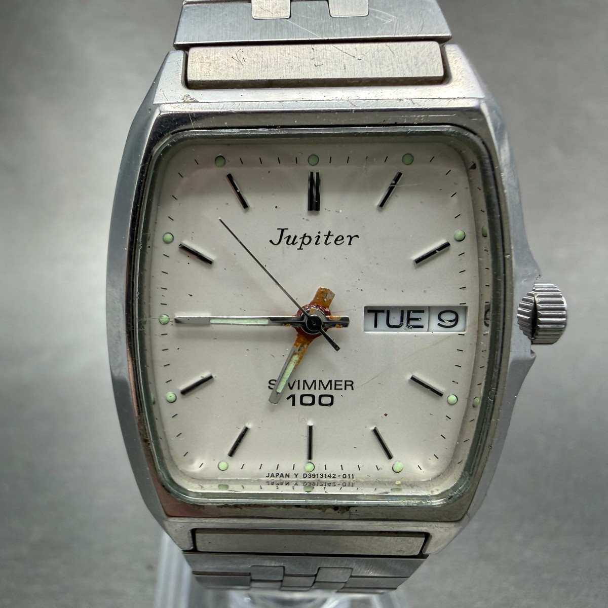 Orient Jupiter Watch Men 30mm Silver Dial Silver Tone Daydate