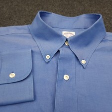 Brooks Brothers 1818 Mens 16.5 Blue Classic Button Down Dress Shirt