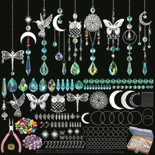 DIY Suncatcher Kit 460pcs Sun Catchers Making Supplies Art and Crafts for Adu...
