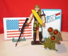 1990 GI JOE BACKBLAST ANTI-AIRCRAFT SOLDIER Near Complete + CARDS VINTAGE ARAH *