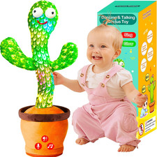 Interactive Dancing Talking Cactus Toy - Volume Adjustable for Toddlers  Infant