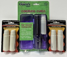 Vintage 2004 CONAIR Claire s Thermacell Cordless 5/8 Curling Iron w/ Refills
