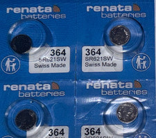 5 pack Renata 364 Batteries SR621SW - AG1 - LR621 Swiss Made - 1.55V EXP-04/28