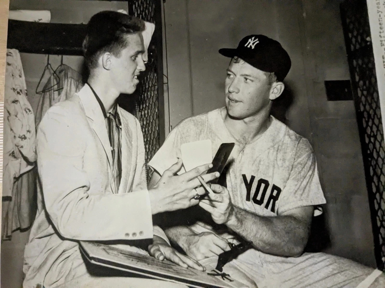 ミッキー マントル オリジナル 1956 AP ワイヤーフォト ニューヨーク ヤンキース - 画像2/5