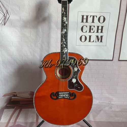 Chitarra acustica 43 pollici SJ-200 Rose capolavoro vero abalone abete massello 20 tasti - Foto 5 di 12