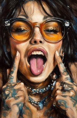 Tattoo Model Art Poster