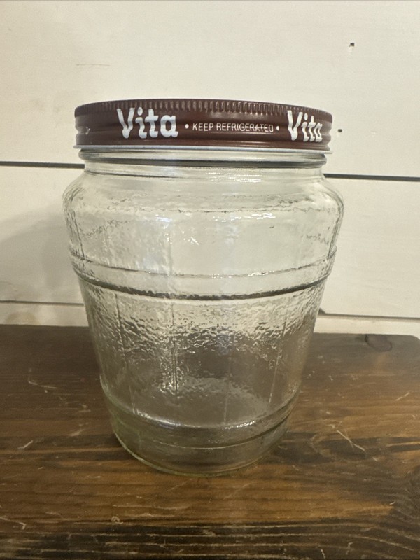 Vintage Vita Herring Tastee Bits In Wine Sauce 4 Lbs Jar With Lid Dean Foods Co.