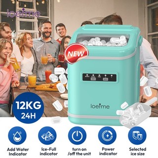 LOEFME Ice Cube Maker 1.4L Countertop Machine Portable Ice Maker with Ice Scoop