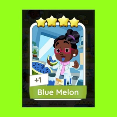 1 x Blue Melon (    ) - Set 12 - Mono_Poly_Go Aufkleber - Bester Service