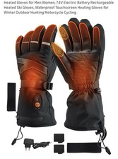 Heated Gloves for Men Women, 7.4V Electric Battery Rechargeable Med Ski Riding