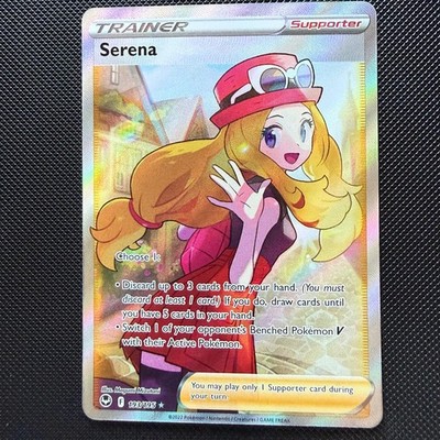 Serena 193/195 Ultra Rare Silver Tempest Pokemon Holo Near Mint