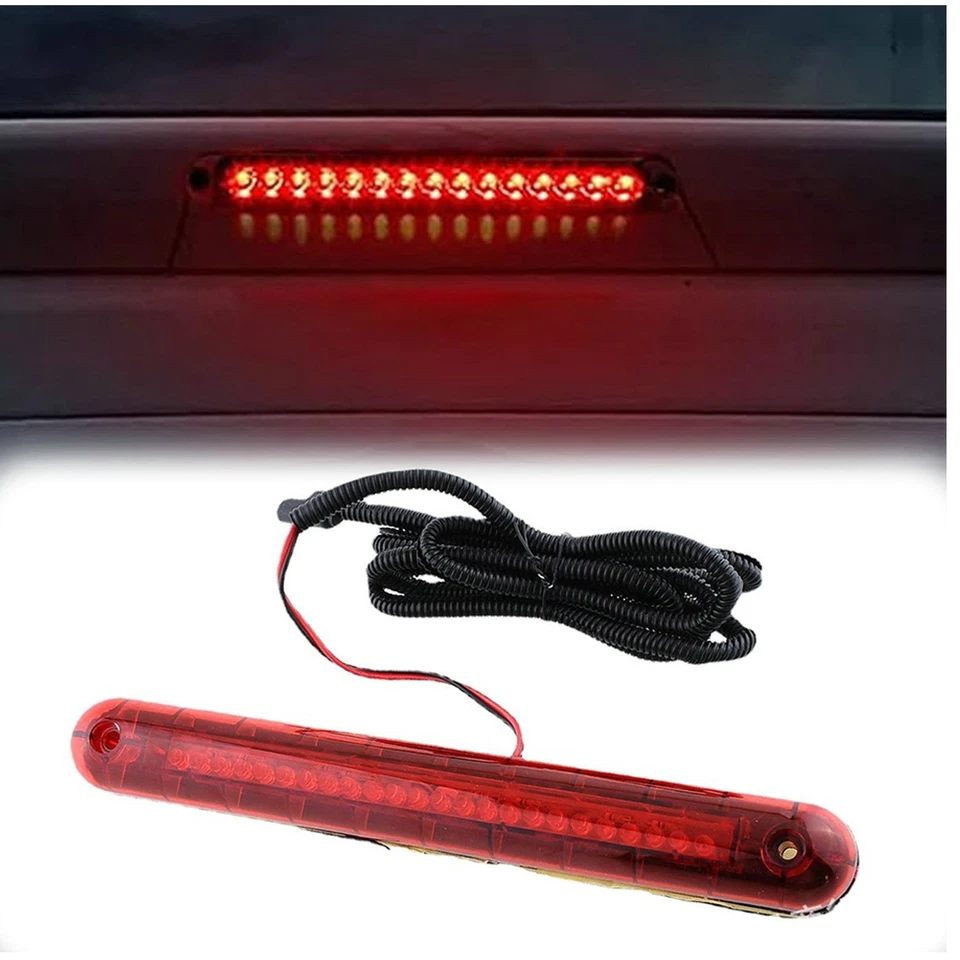Red 24 LED 12V Car Third Brake Light Rear Tail Center High Mount 3rd Stop Lamp - Image 3 of 4