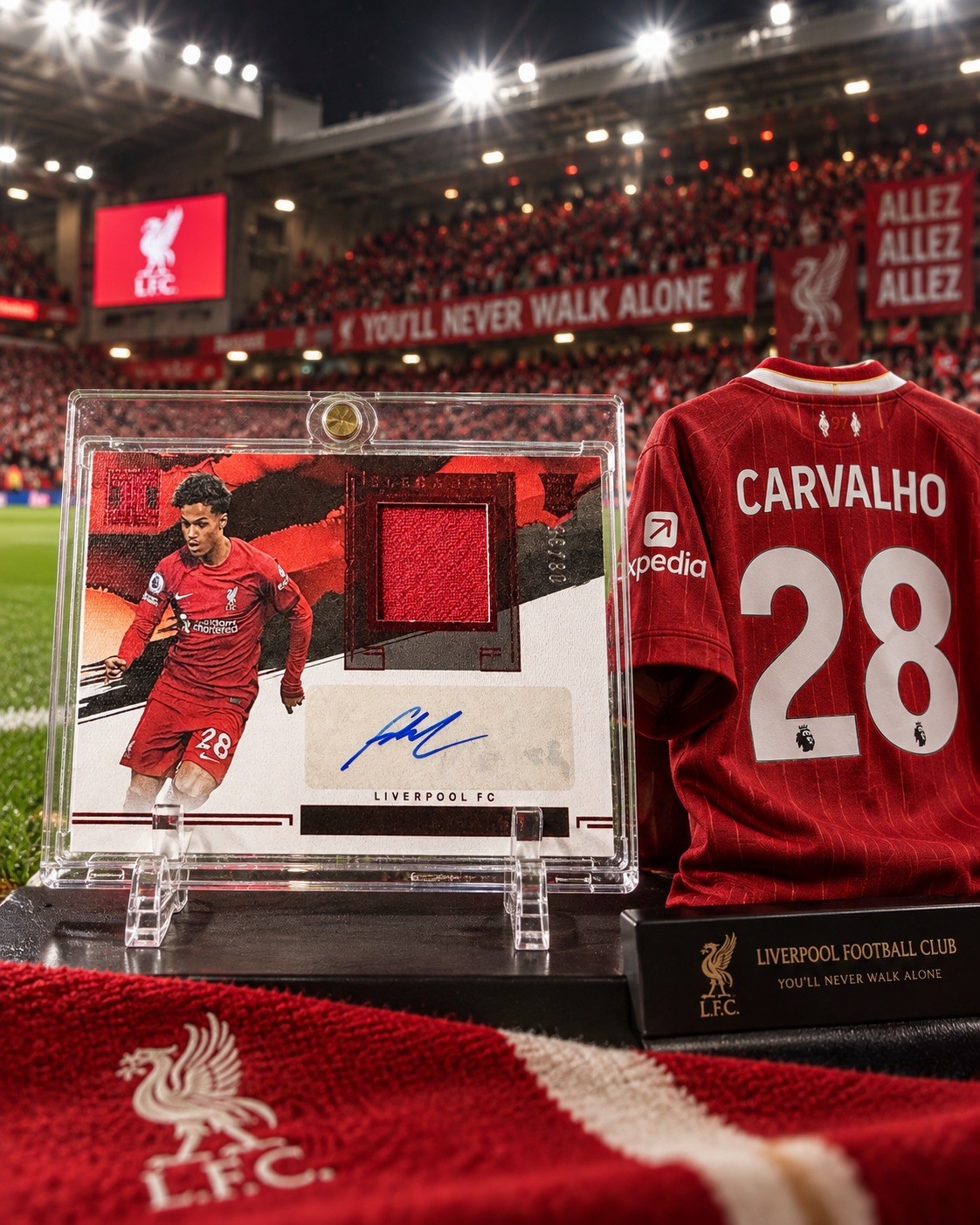 2022-23 Panini Impeccable Fabio Carvalho Rookie Year Patch Auto /99 Liverpool🔥 